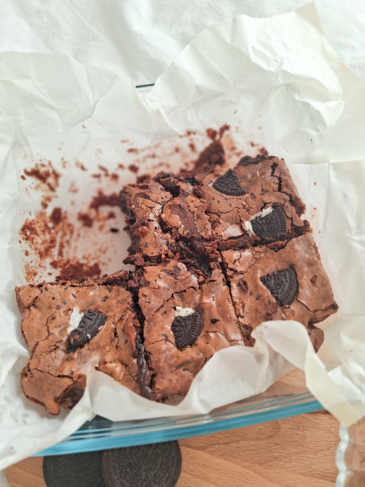 Oreo brownies – Recept voor 9 stuks